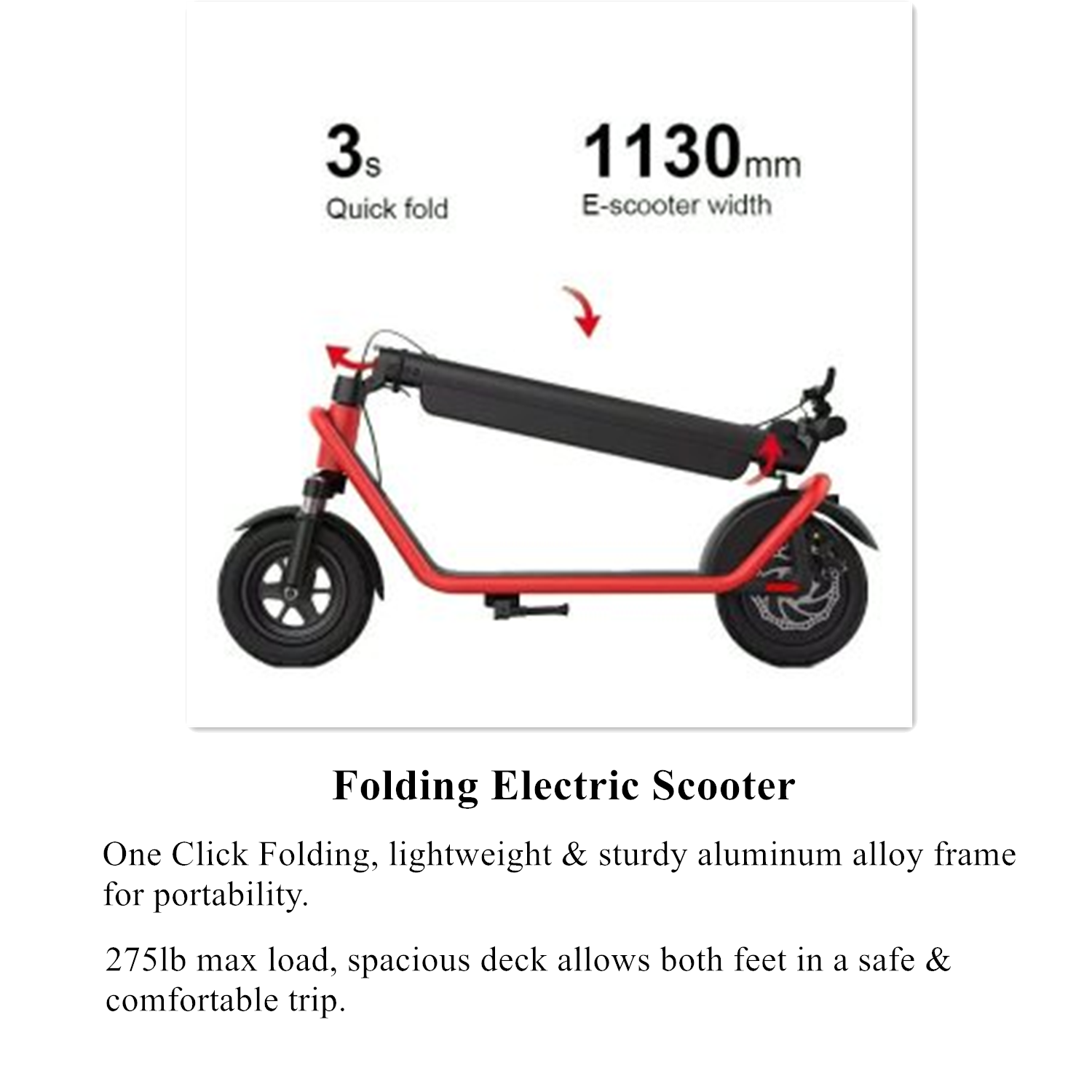 UX11 35km/h Electric Scooter-500W Foldable