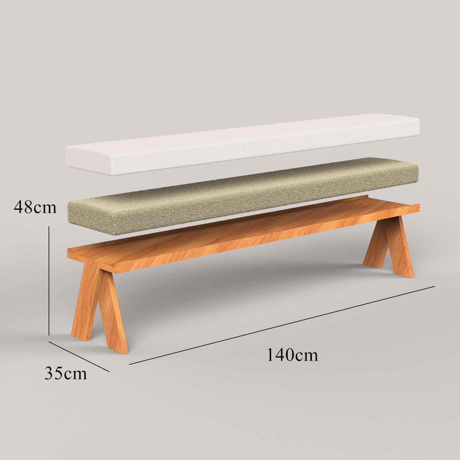 Ricardo Pool Table Wood Matching Bench