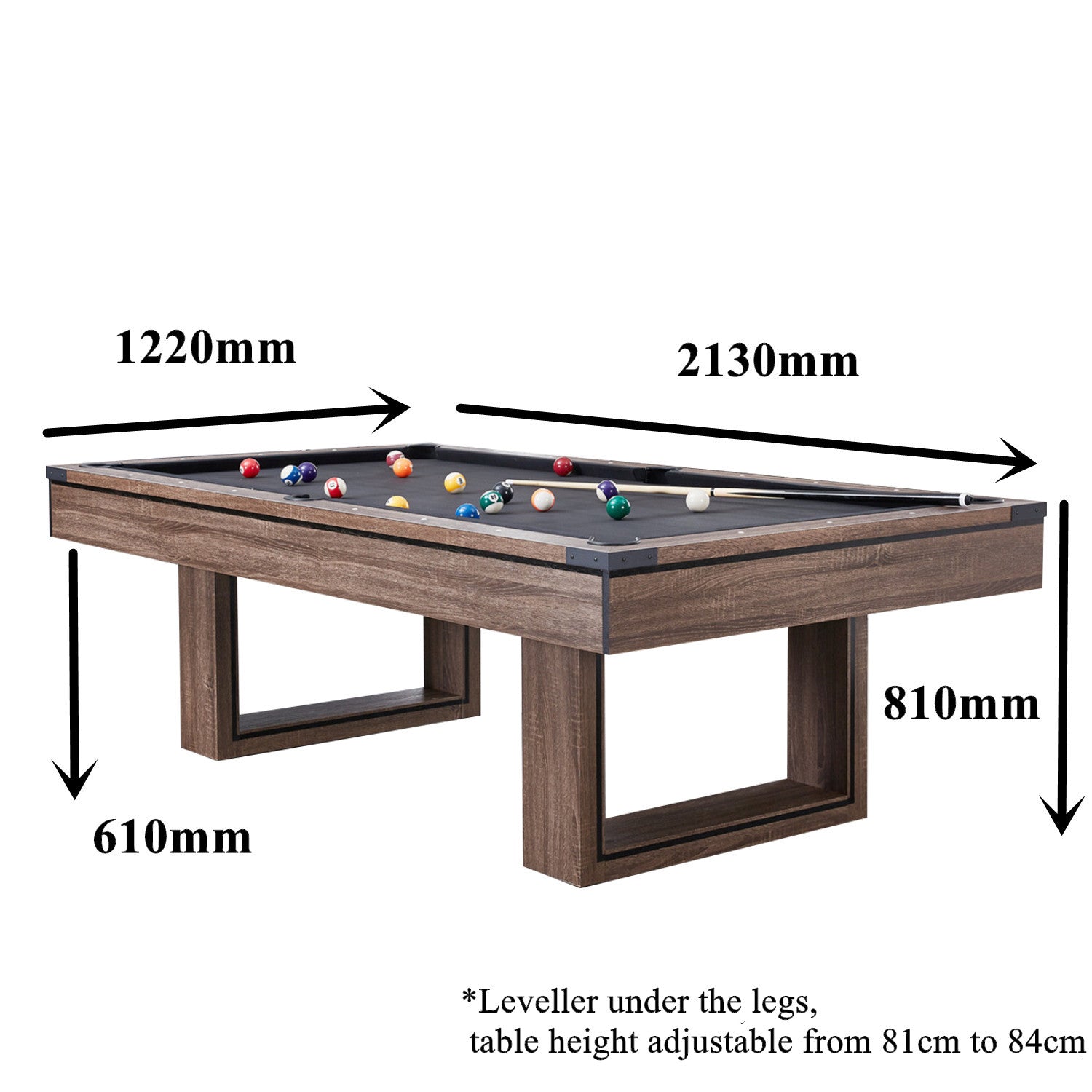 Ocala Dining Pool Table-7FT 3IN1