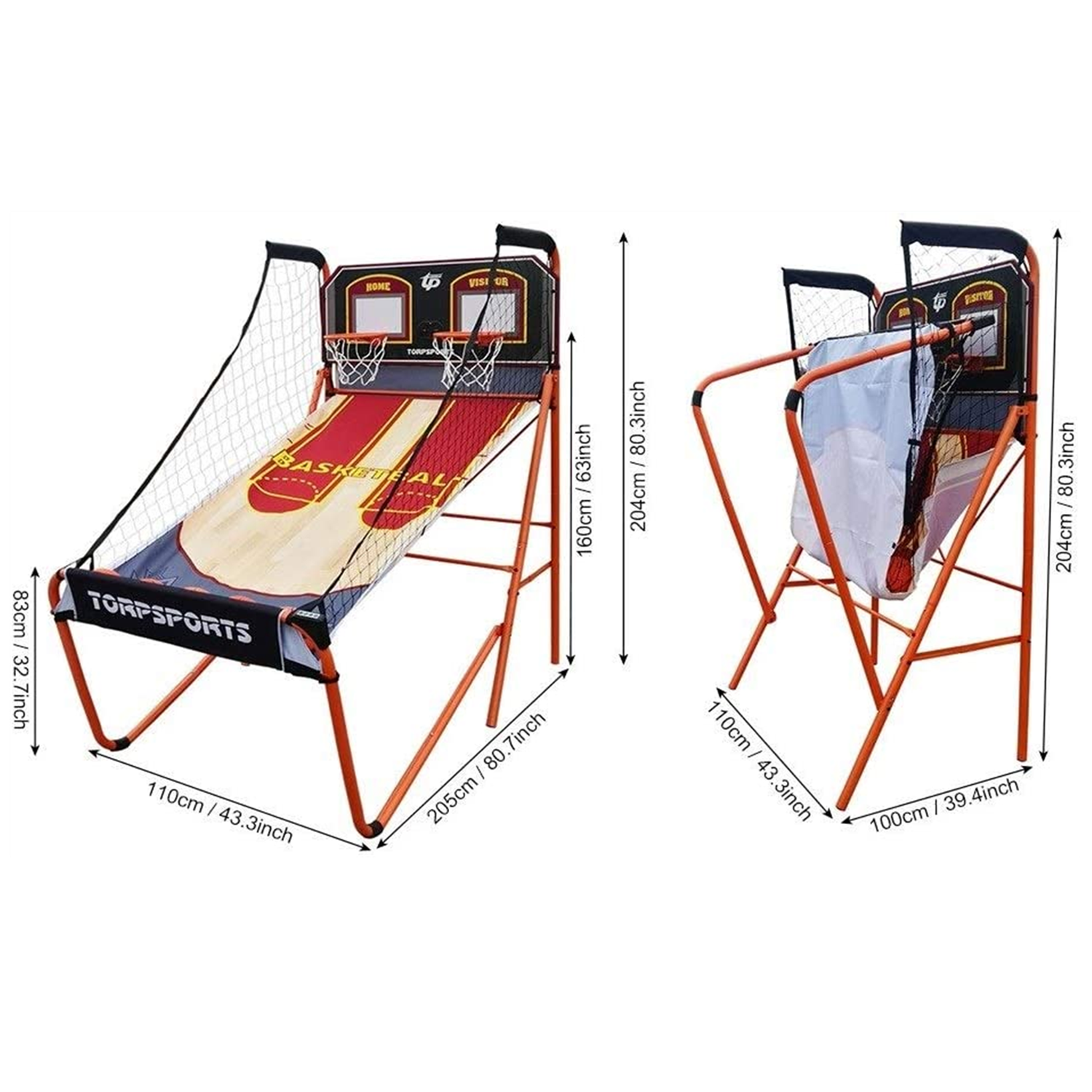 Arcade Foldable Basketball Game-Electronic | 2 Player