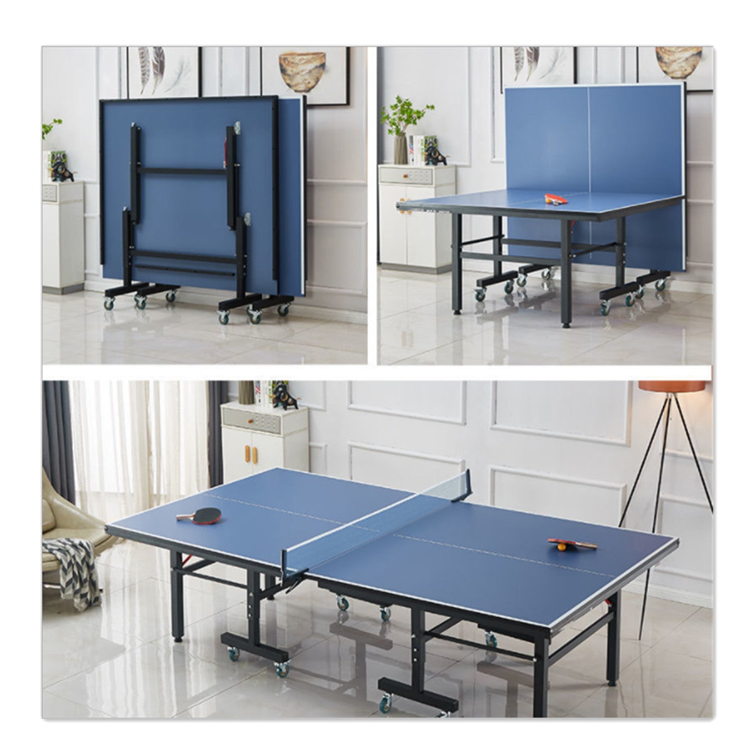 UXUAN SPORTS Indoor Elite Series 16mm Table Tennis Table|10-Minute Assembly
