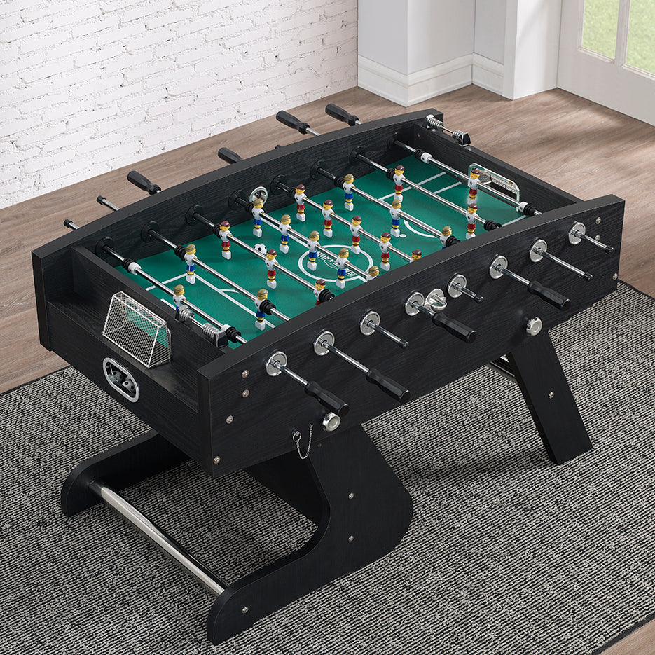 5FT Foldable Foosball Soccer Table-Black  Premium Quality