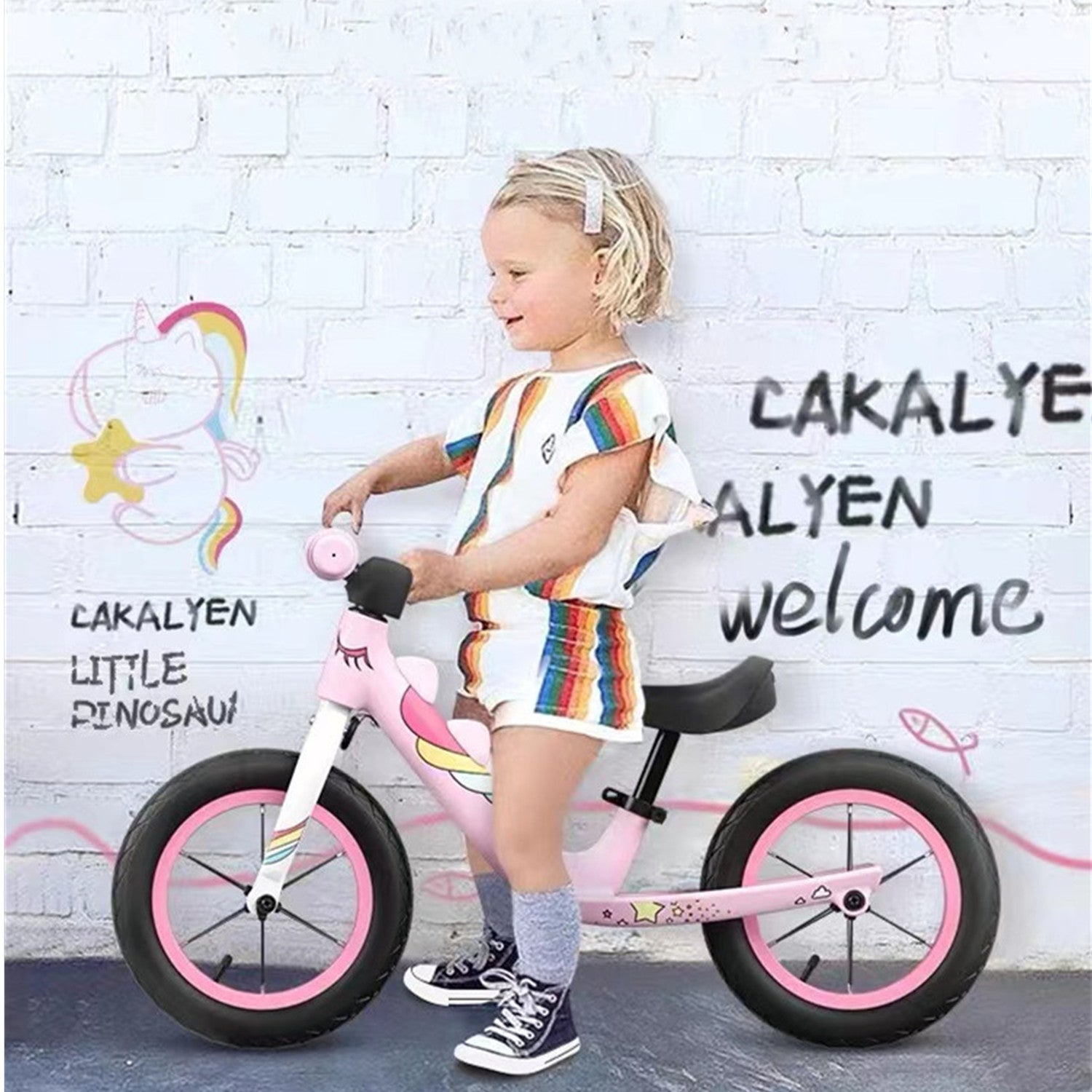 Kids Balance Bike- Pink Stego