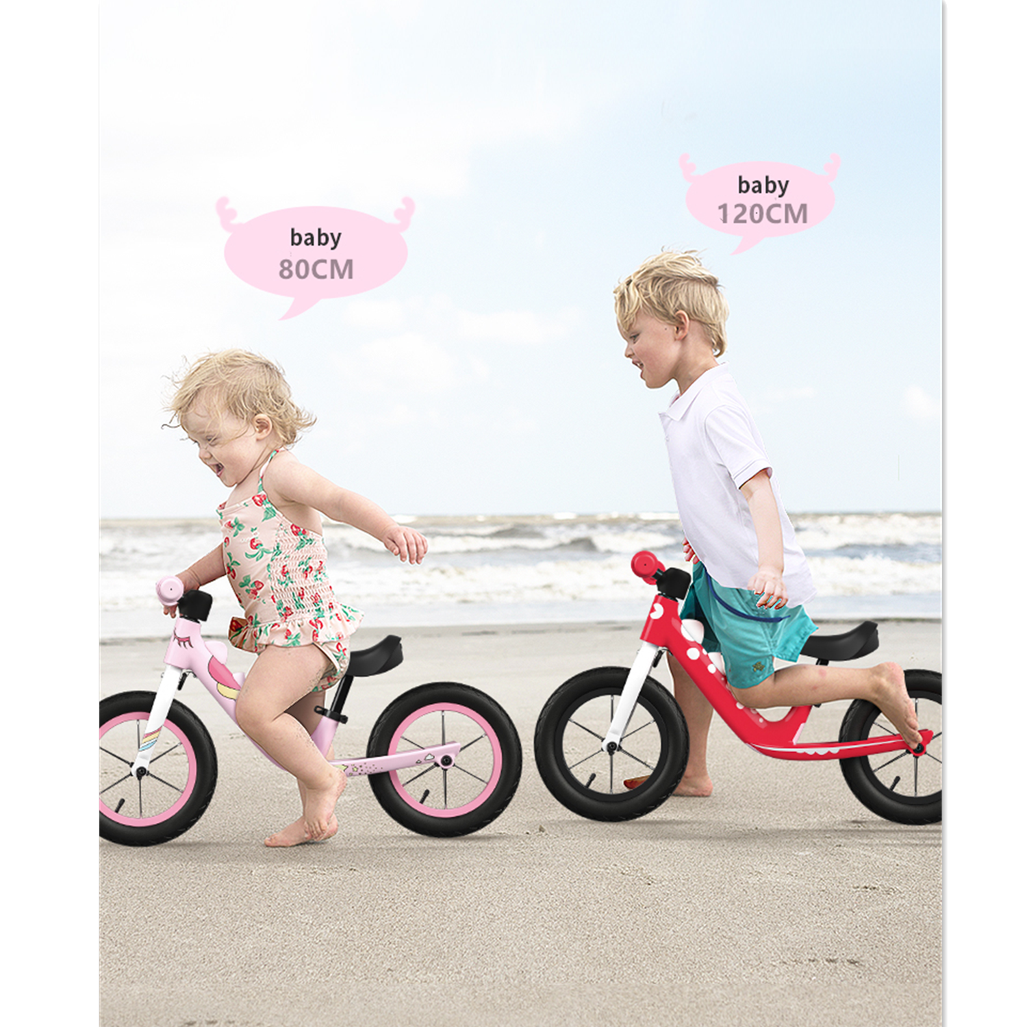 Kids Balance Bike- Red Stego