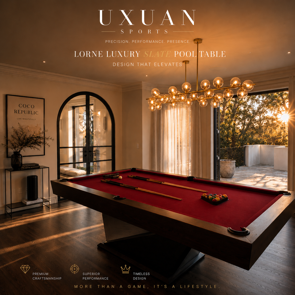 Lorien Luxury Slate Pool Table-Custom Made