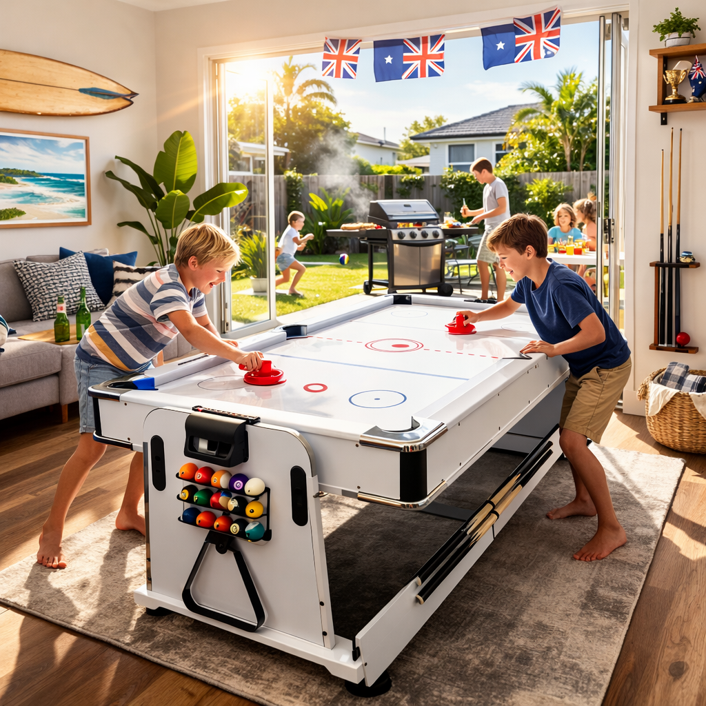 7FT 4IN1 Convertible Pool Table-White with Blue Felt