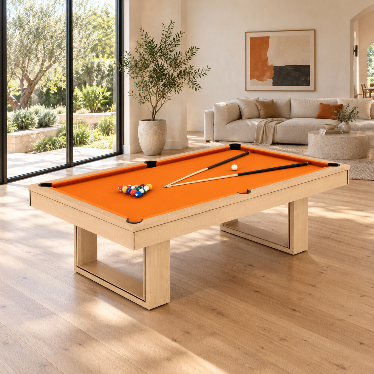 Plumas Pool Table - Orange Felt  | Melbourne Factory Outlet Budget Model