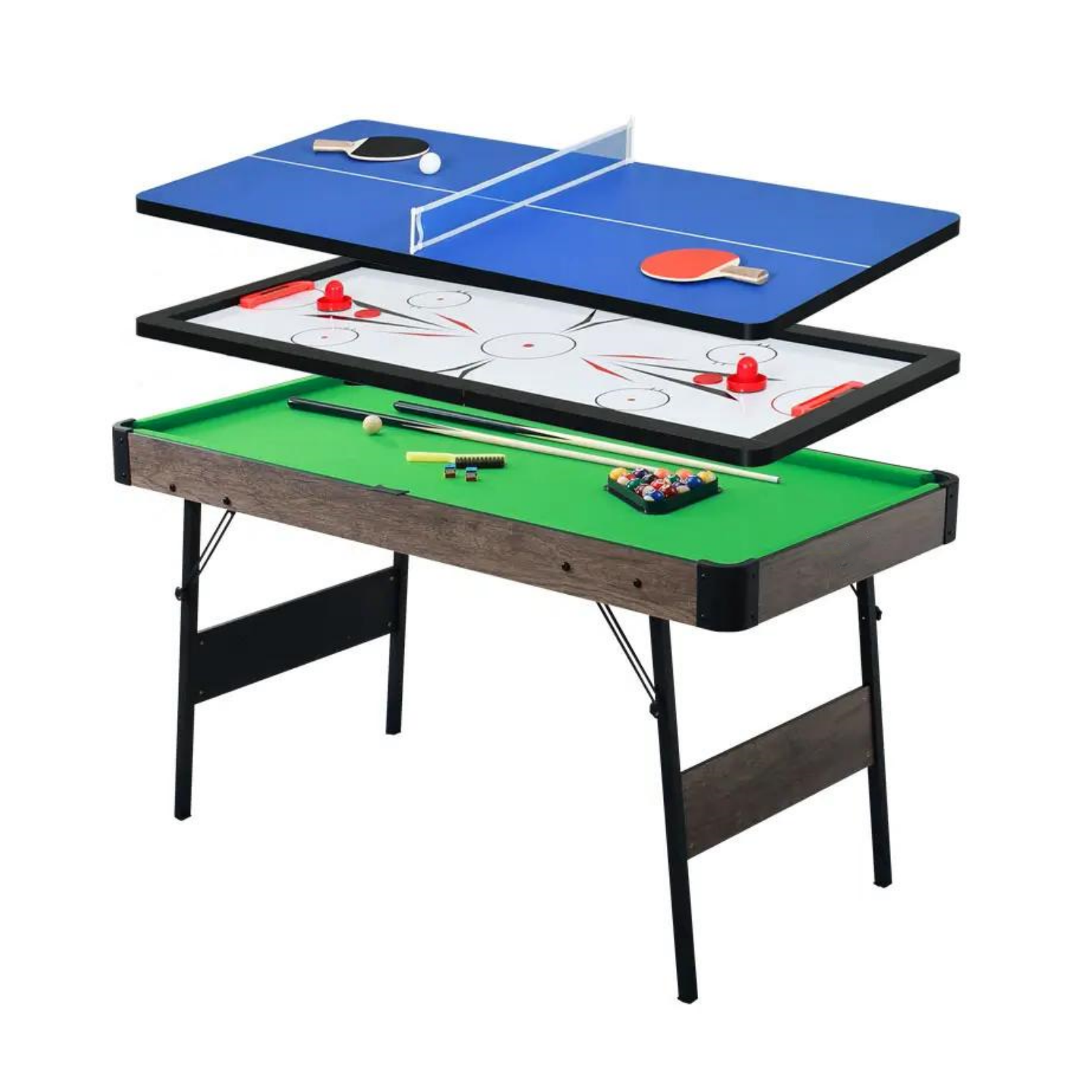 5FT 3IN1 Game Table | Pool Table/Table Tennis/Hockey