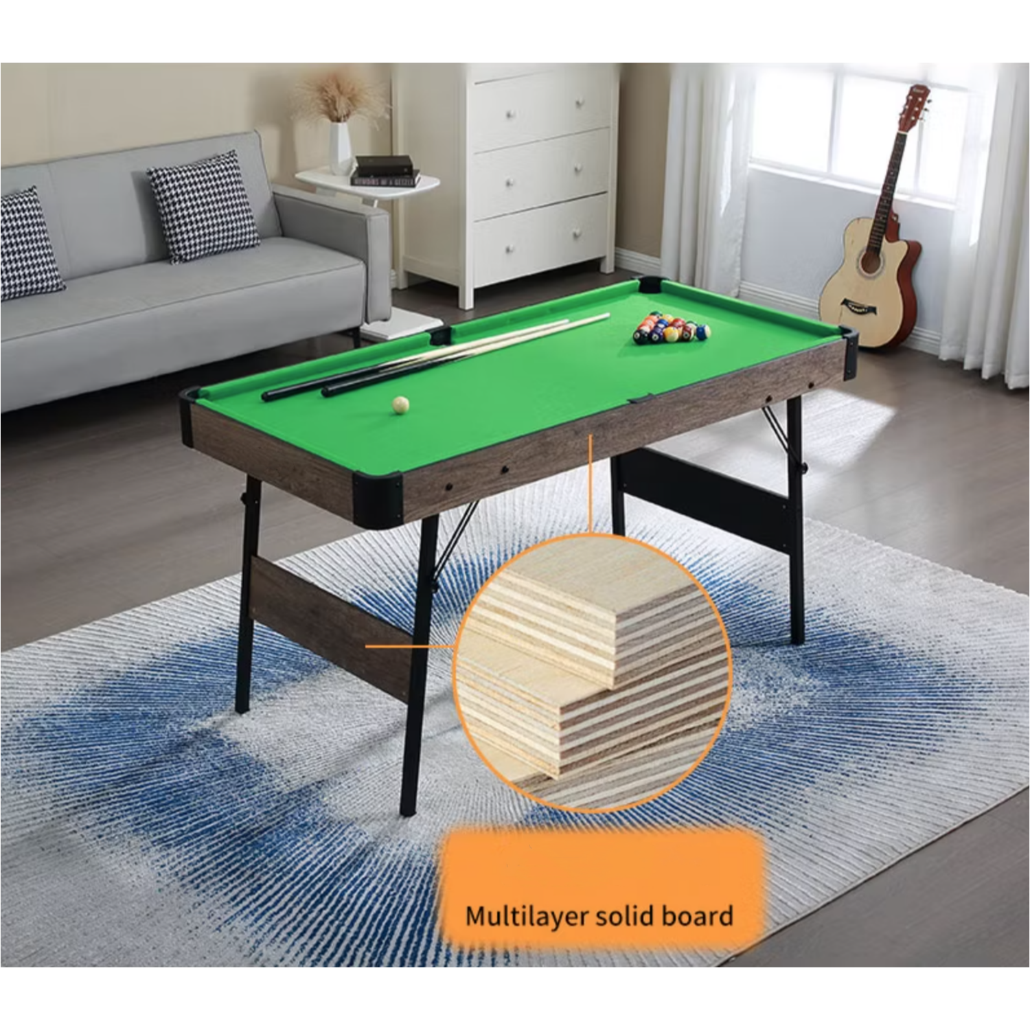 5FT 3IN1 Game Table | Pool Table/Table Tennis/Hockey