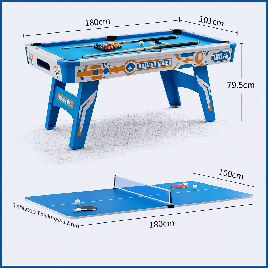 6FT 3IN1 Rising Star Pool Table-Ball Return Function