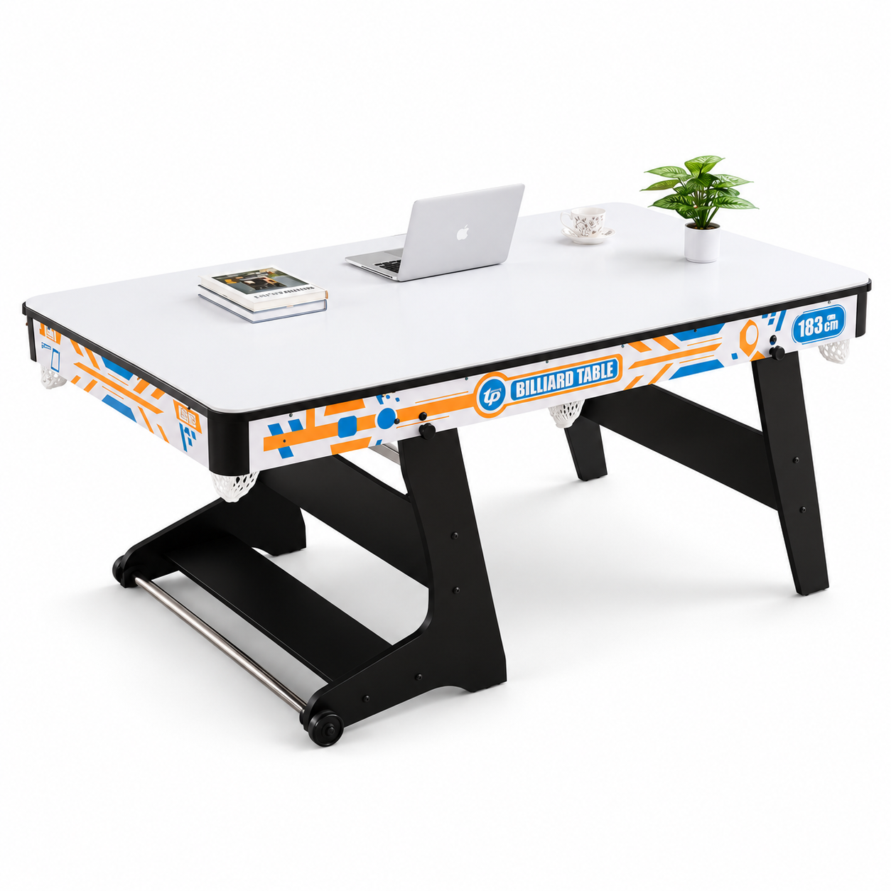 6FT Folding Pool Table 3-in-1 with Table Tennis & Dining Top – Rally