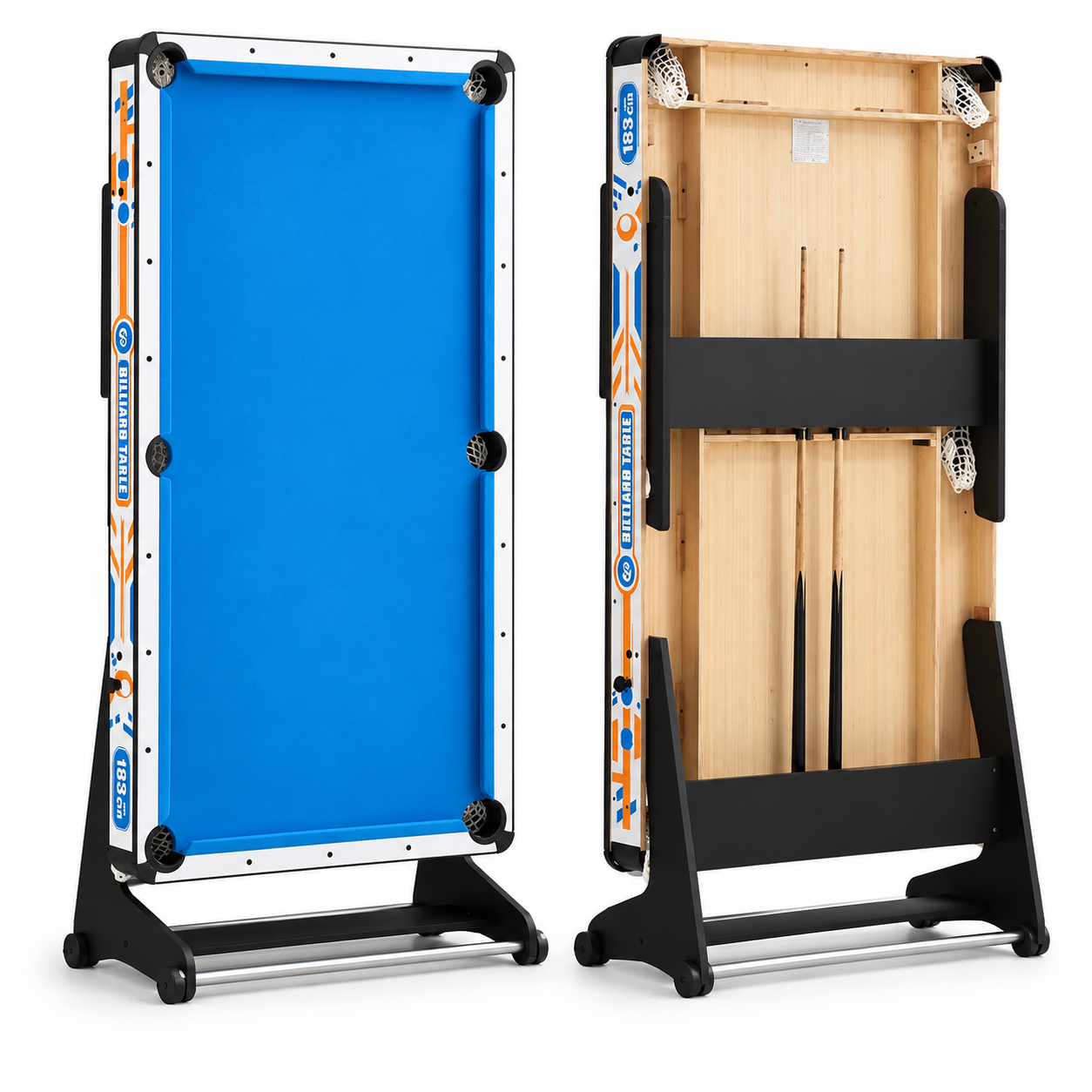 6FT Folding Pool Table 3-in-1 with Table Tennis & Dining Top – Rally
