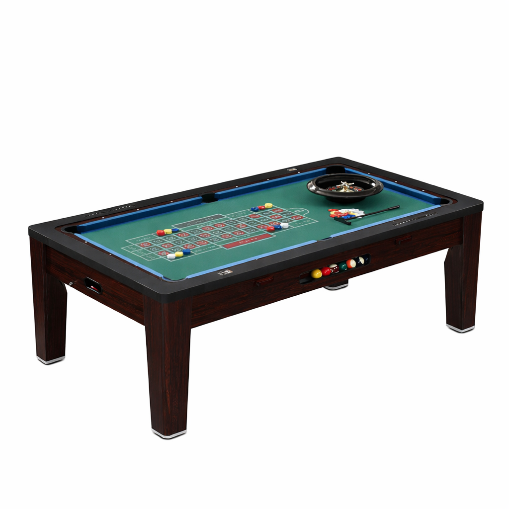 7FT 6IN1 Challenger Pool Table-Walnut