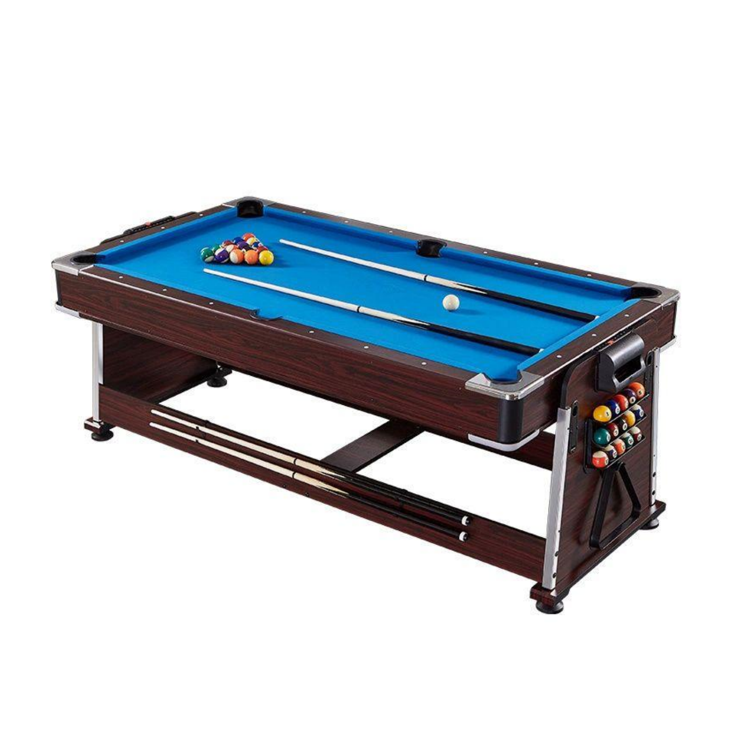 7FT 4IN1 Convertible Pool Table-Walnut