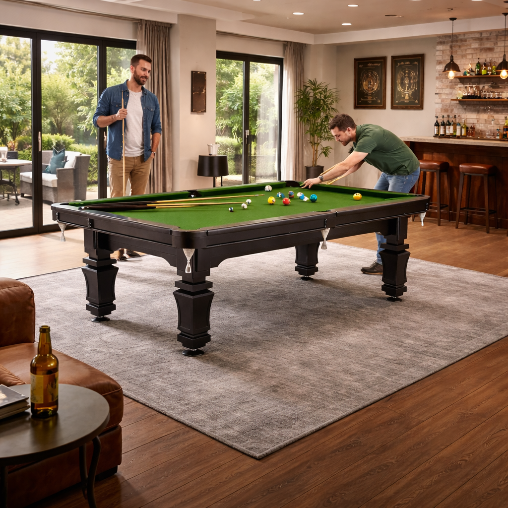 Oxford Slate Pool Table - 7FT Solid Wood Billiard/Green