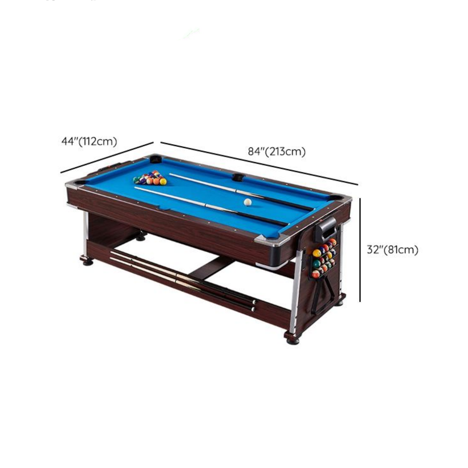 7FT 4IN1 Convertible Pool Table-Walnut