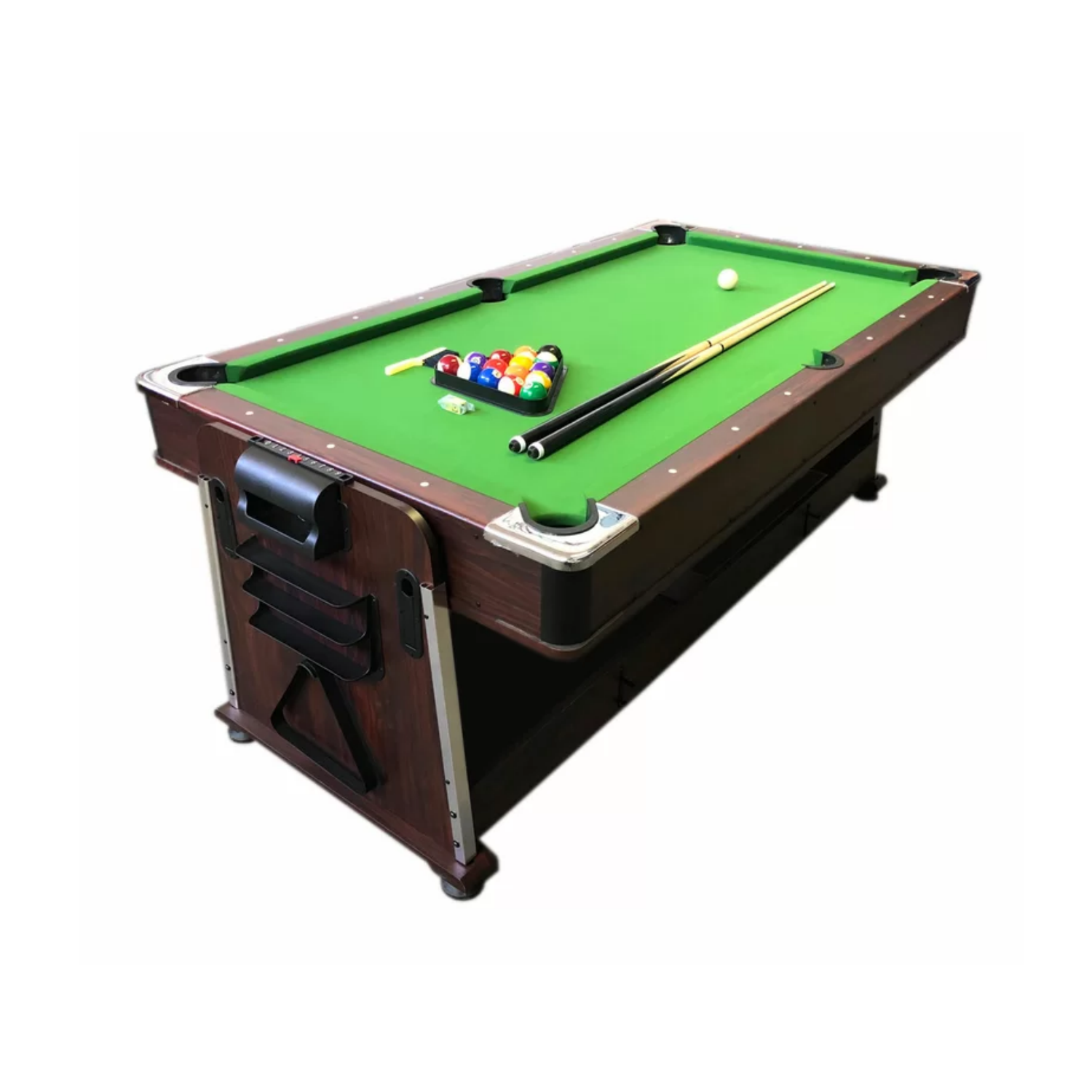 7FT 4IN1 Convertible Pool Table-Walnut