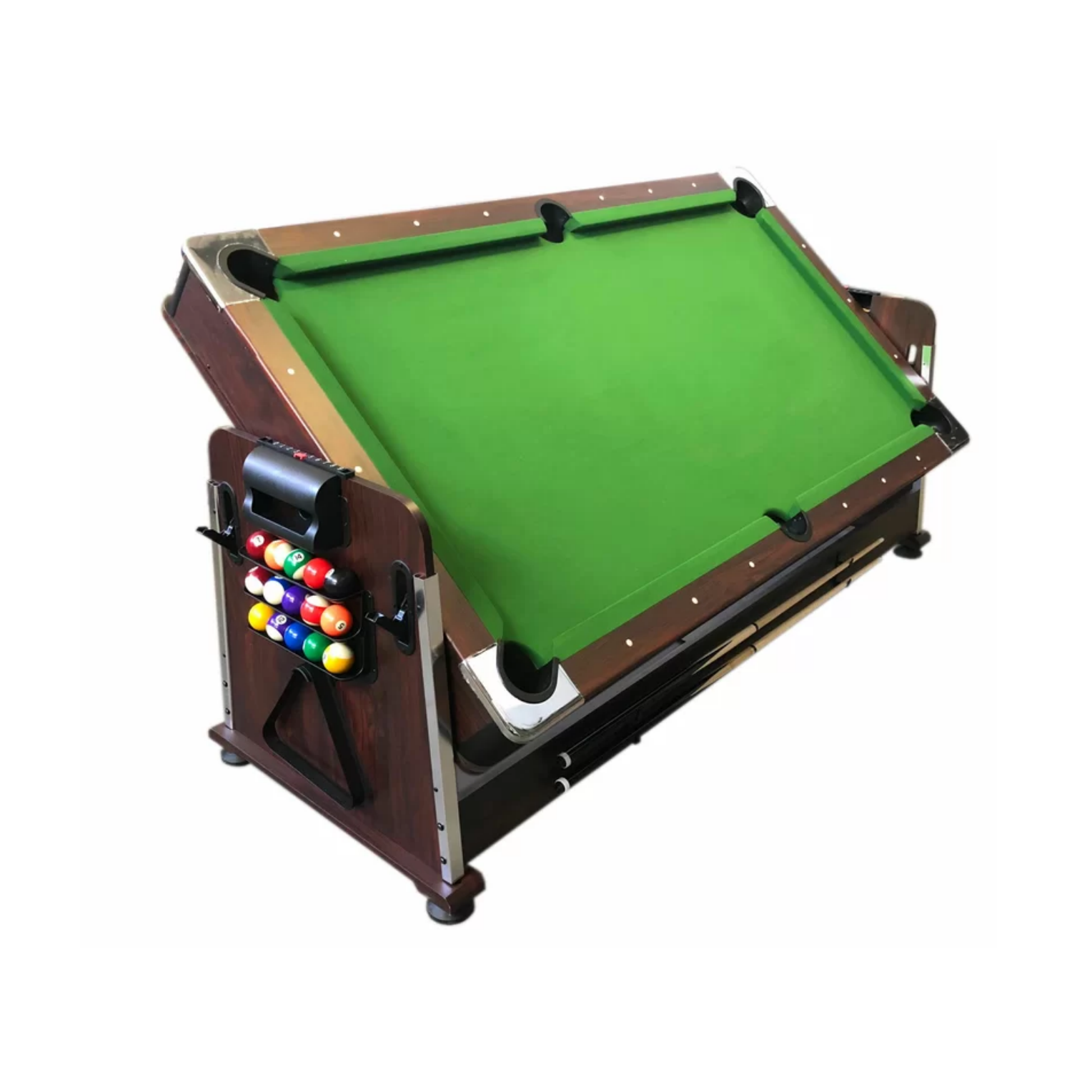 7FT 4IN1 Convertible Pool Table-Walnut