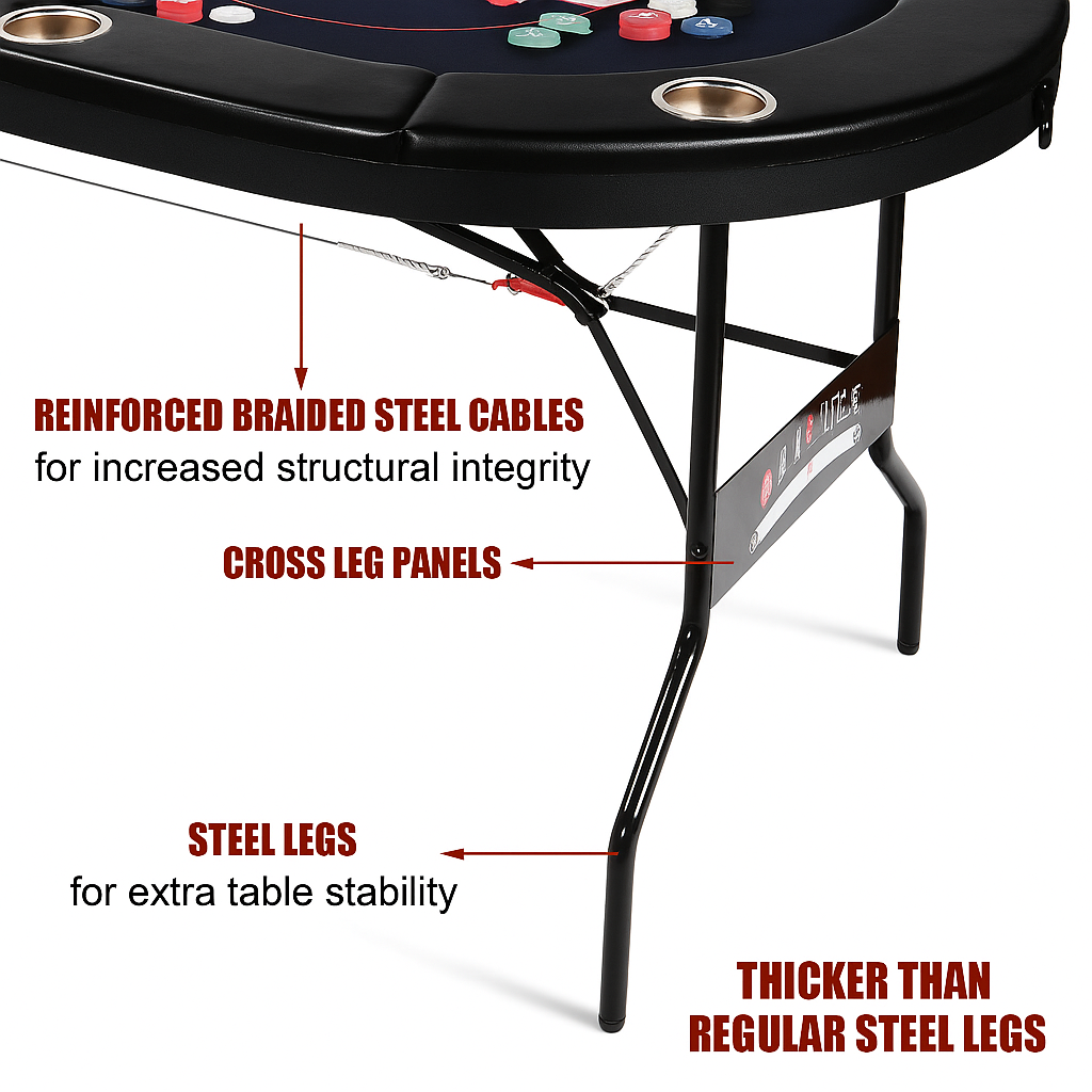 8-Player Foldable Poker Table-Uxuan Sports