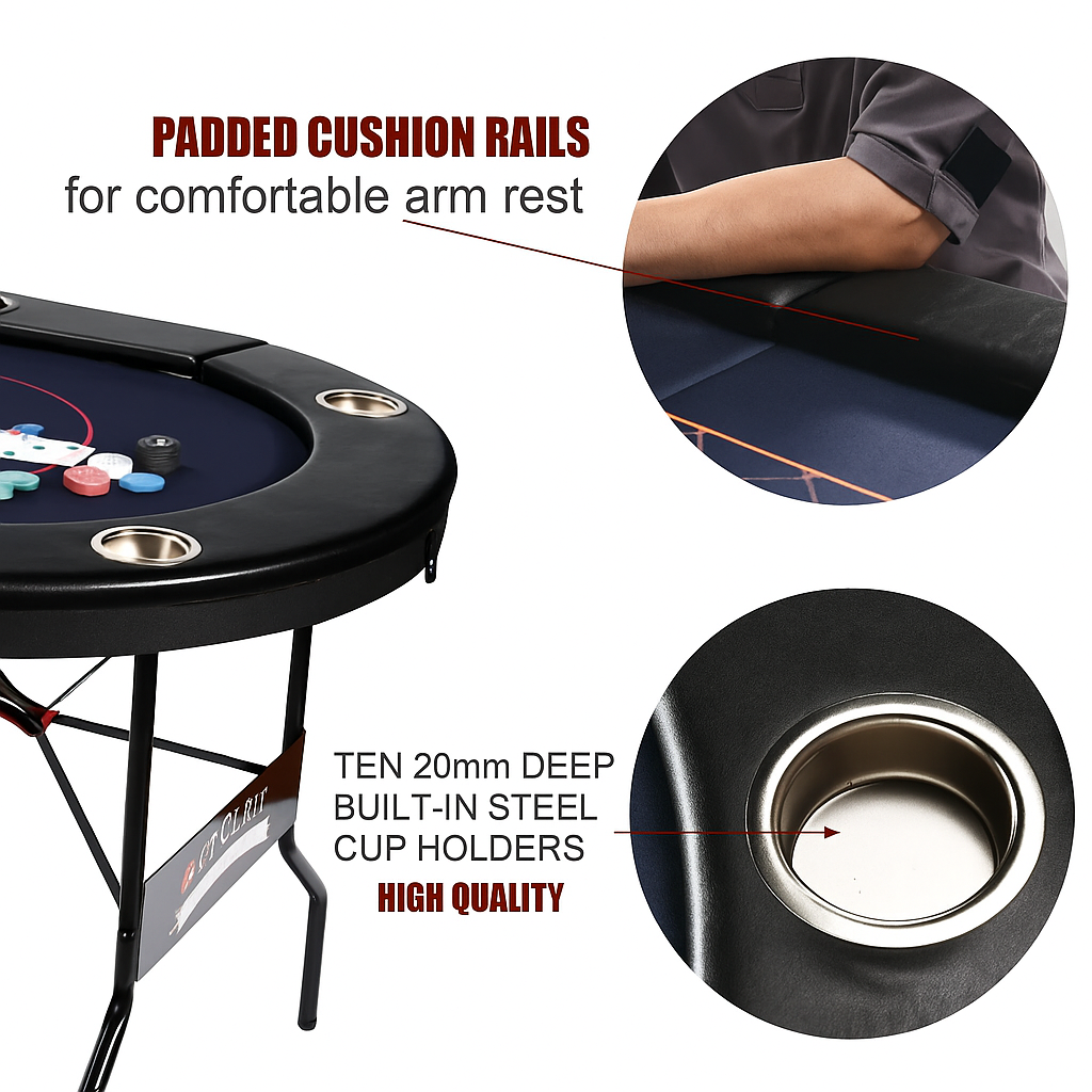 8-Player Foldable Poker Table-Uxuan Sports