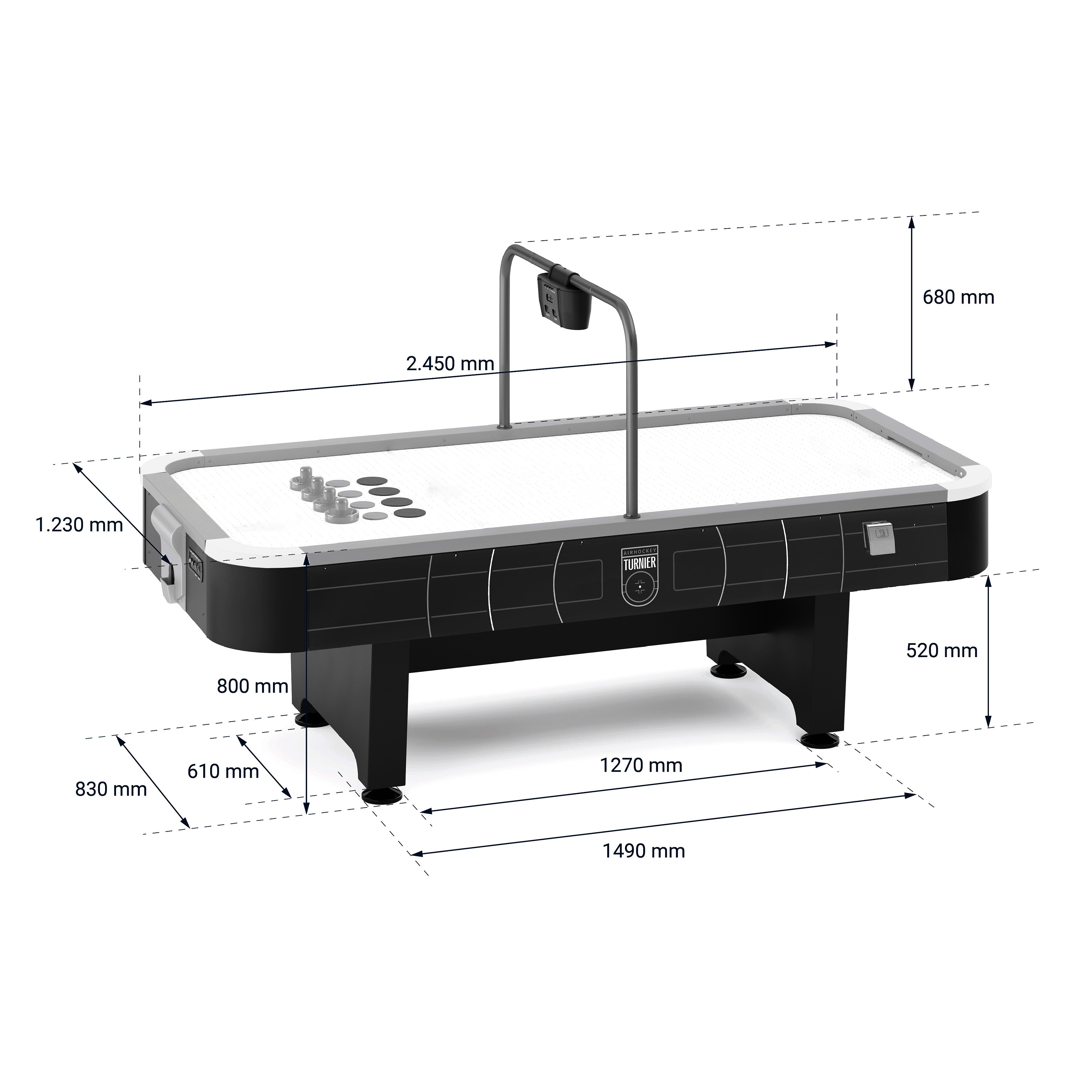 8FT Air Hockey Table-Stainless Steel Playfield
