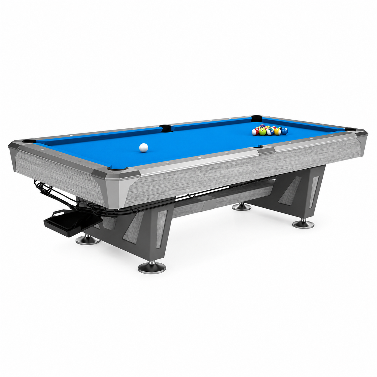 Admant 9ft Professional Nine-Ball Pool Table-Grey