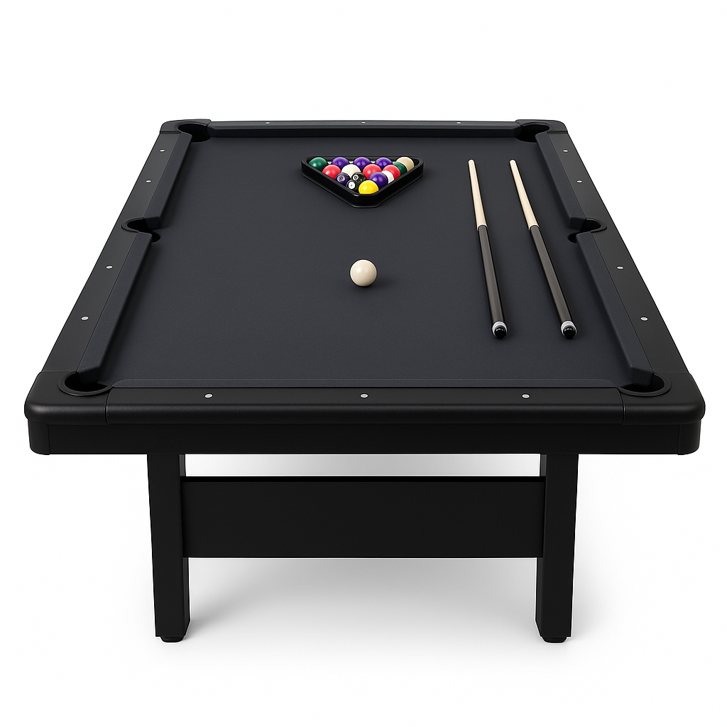 7FT Foldable Pool Table-Andorra | No Assembly Required (Black)