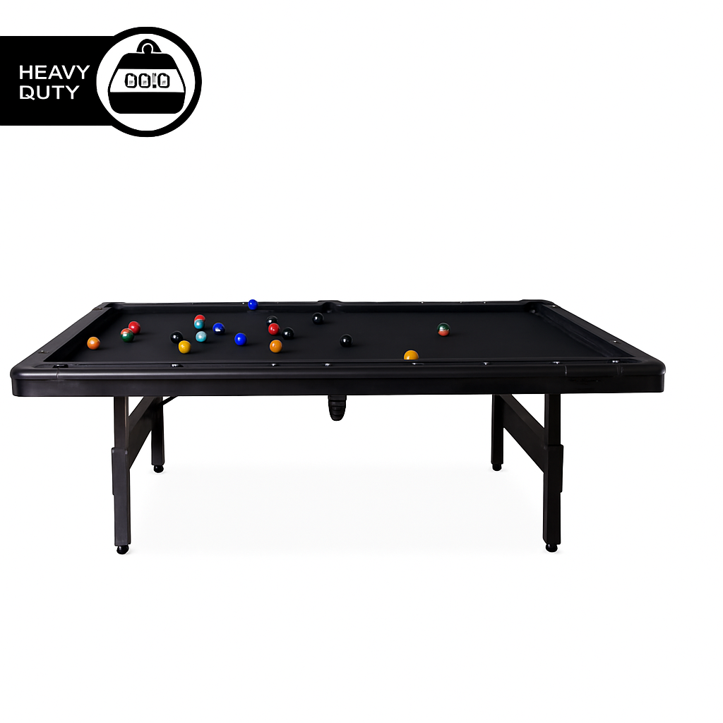 7FT Foldable Pool Table-Andorra | No Assembly Required (Black)