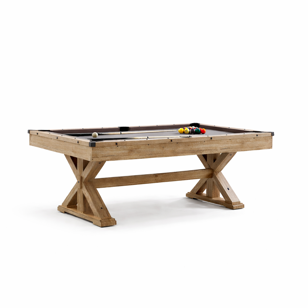 Ashdale Dining Pool Table - 7FT 3IN1 With 2 Benches