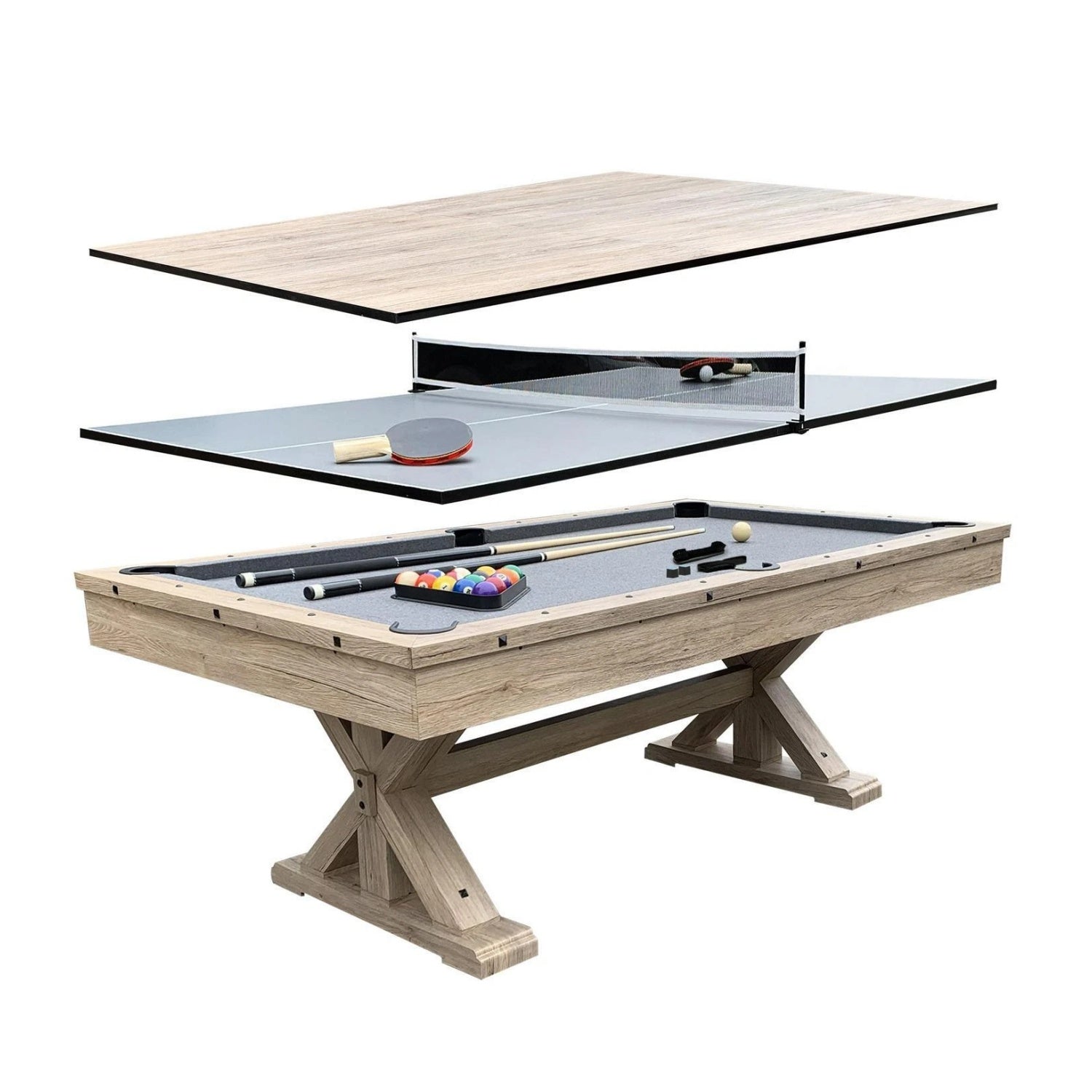 Ashdale Dining Pool Table - 7FT 3IN1