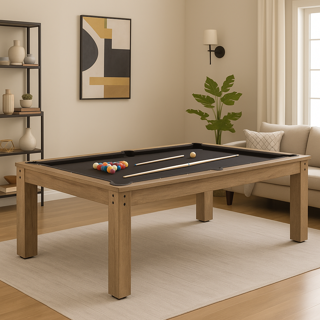 Austin Dining Pool Table-6.5FT 3IN1 -Black Felt