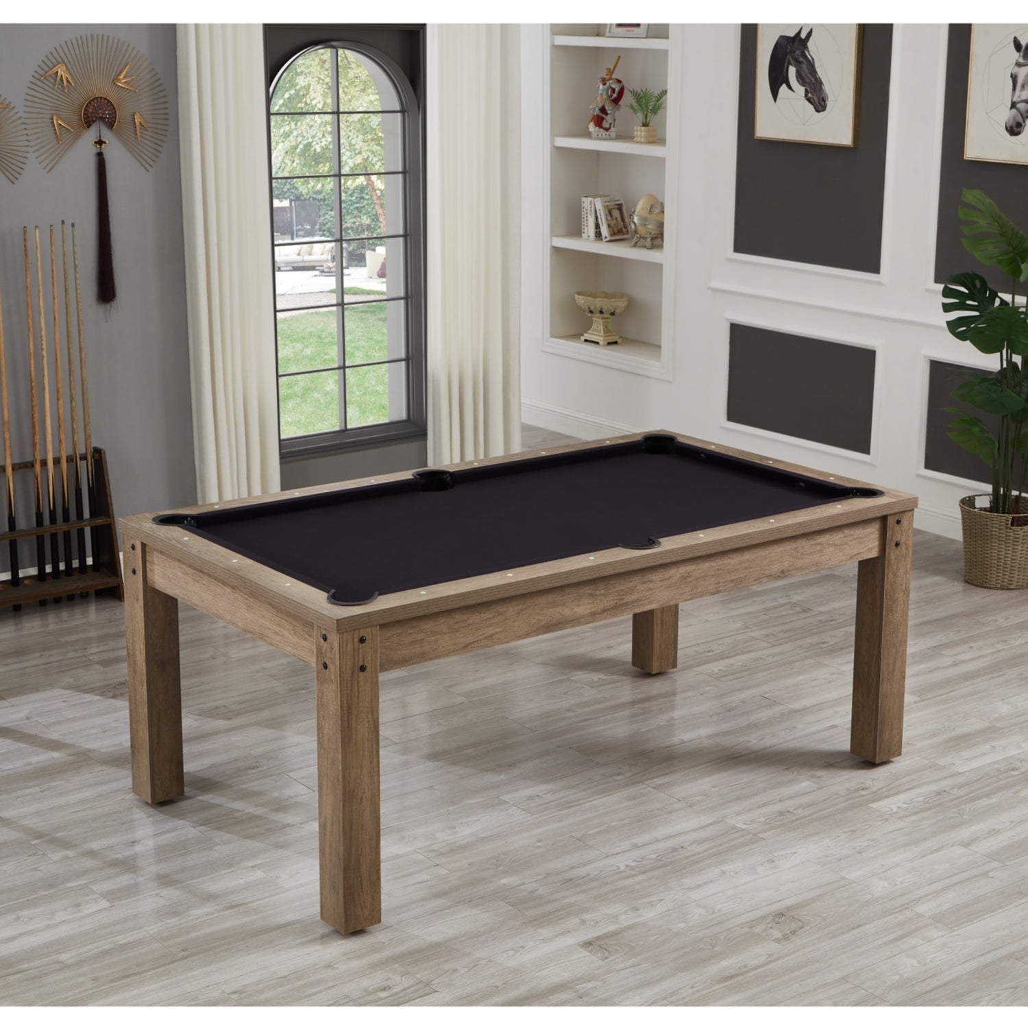 Austin Dining Pool Table-6.5FT 3IN1 -Black Felt