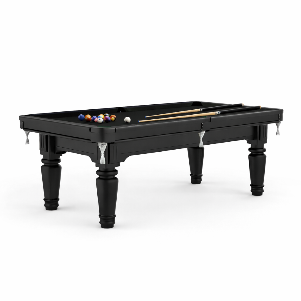 Cambridge Slate Pool Table - 7FT British Style/Black
