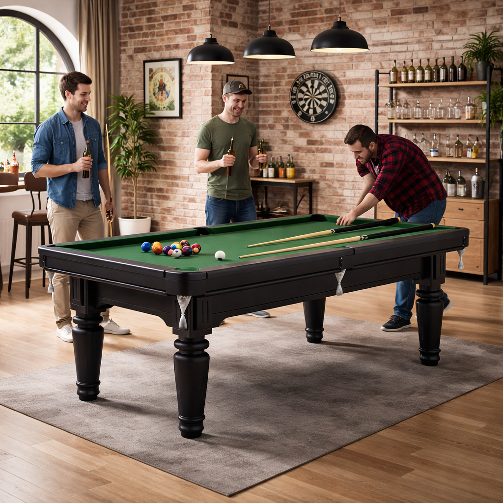 Waverley Slate Pool Table - 7FT Solid Wood Billiard/Green