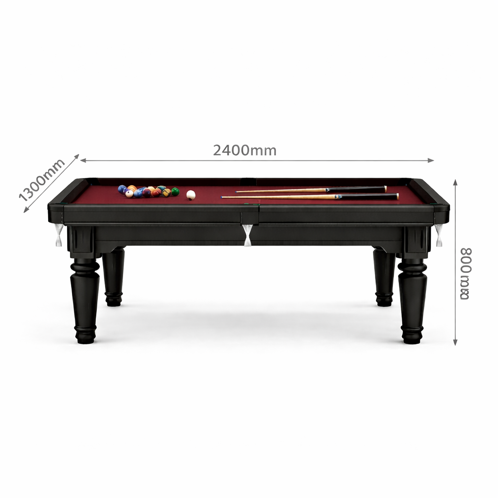 Cambridge Slate Pool Table - 7FT British Style/Red