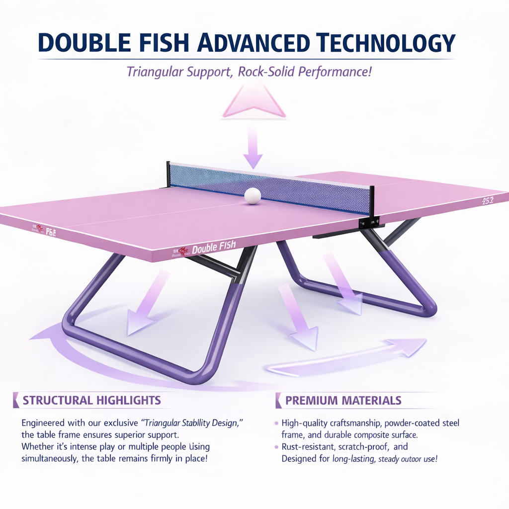 Double Fish Sunshine Outdoor Table Tennis Table