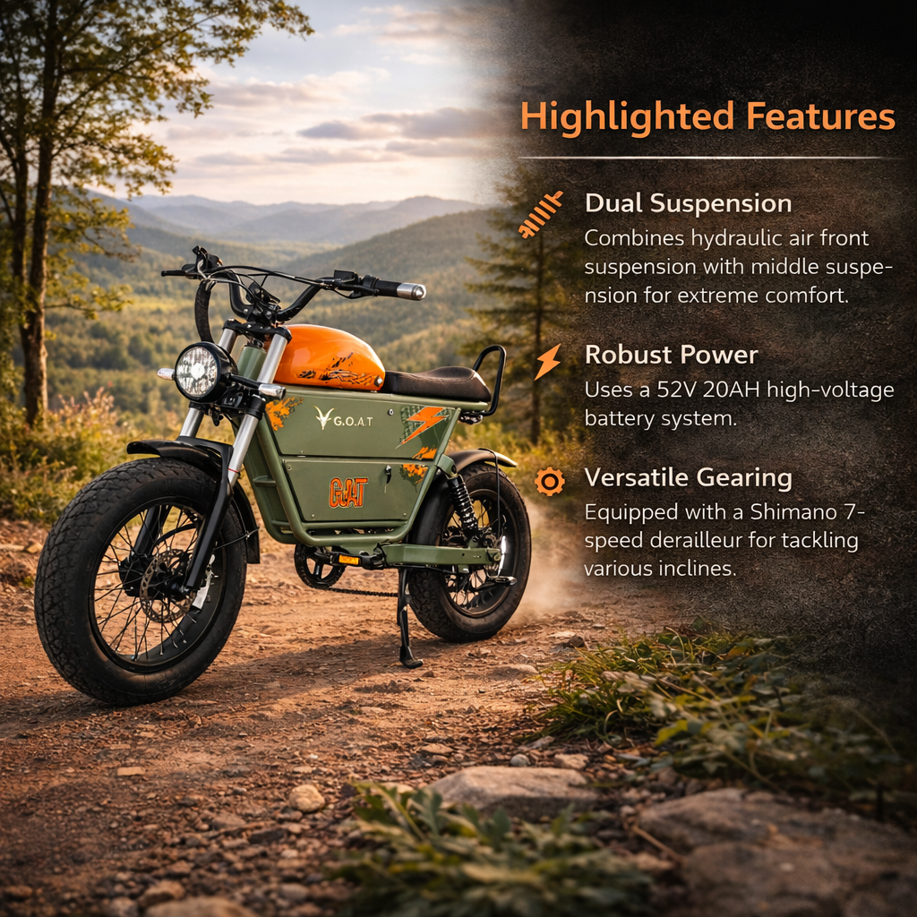 GOAT R7 Smart Electric Bike - Built for Power & Control