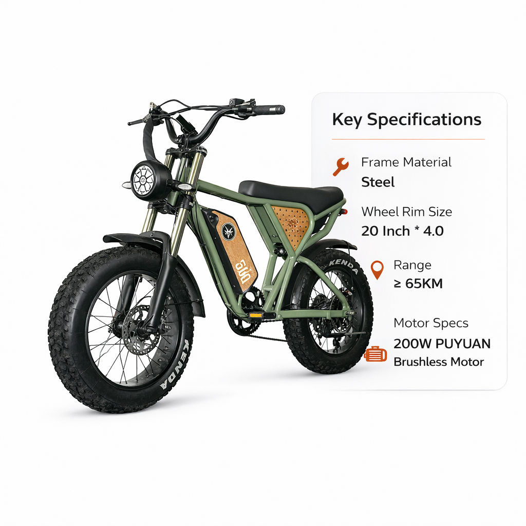 GOAT T3 Practical Fat Tire Electric Bike