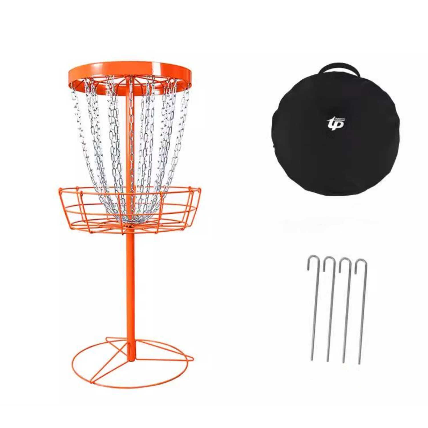24-Chains Portable Disc Golf Sports-Orange