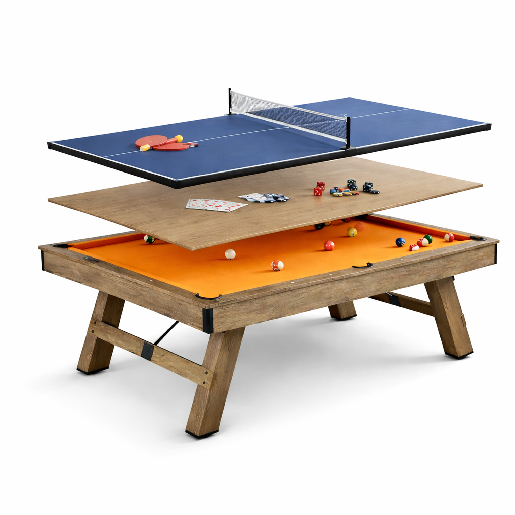 Hepburn Dining Pool Table-8FT 3IN1-Orange
