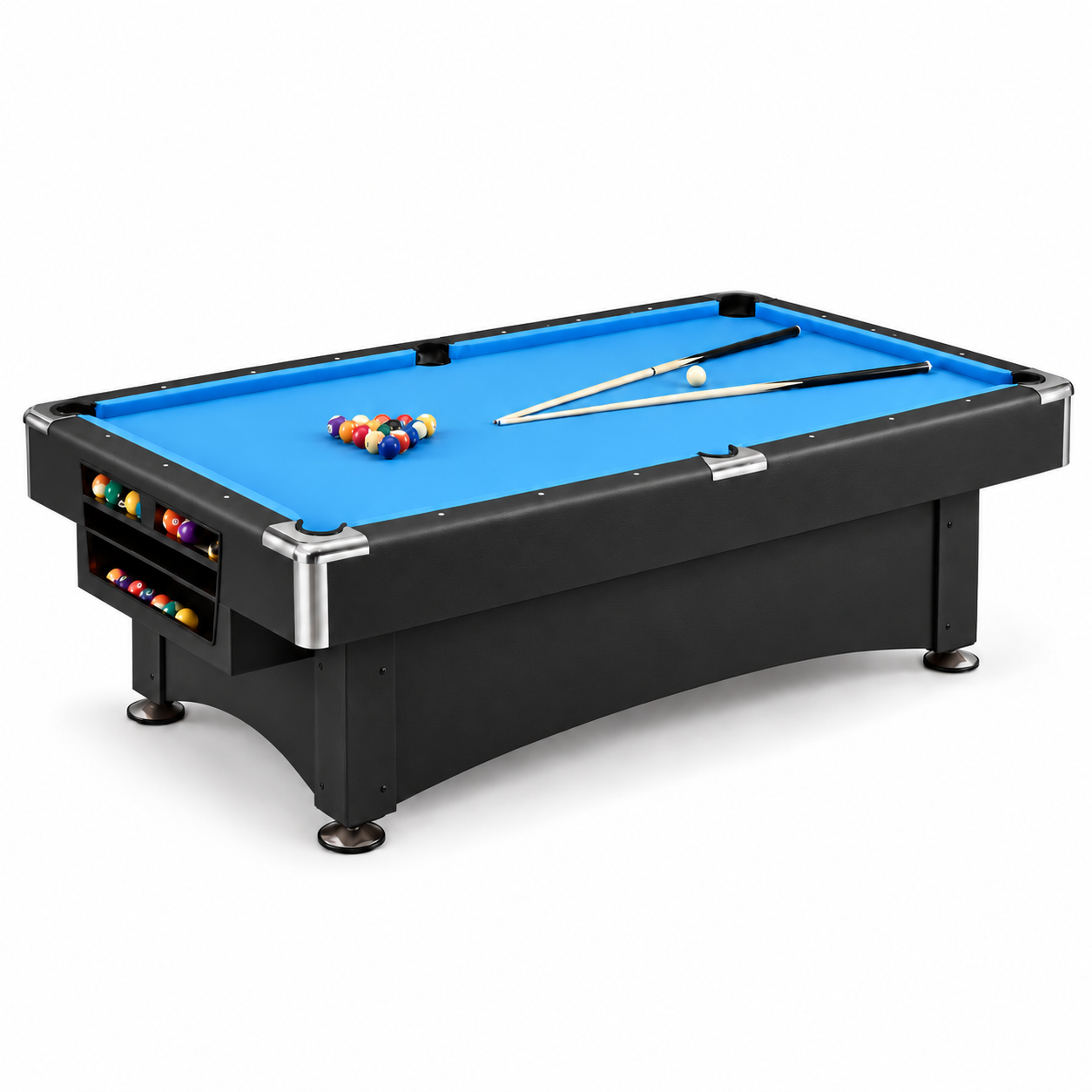 Hudson Pool Table with Ball Return - Black | Melbourne Factory Outlet Budget Model