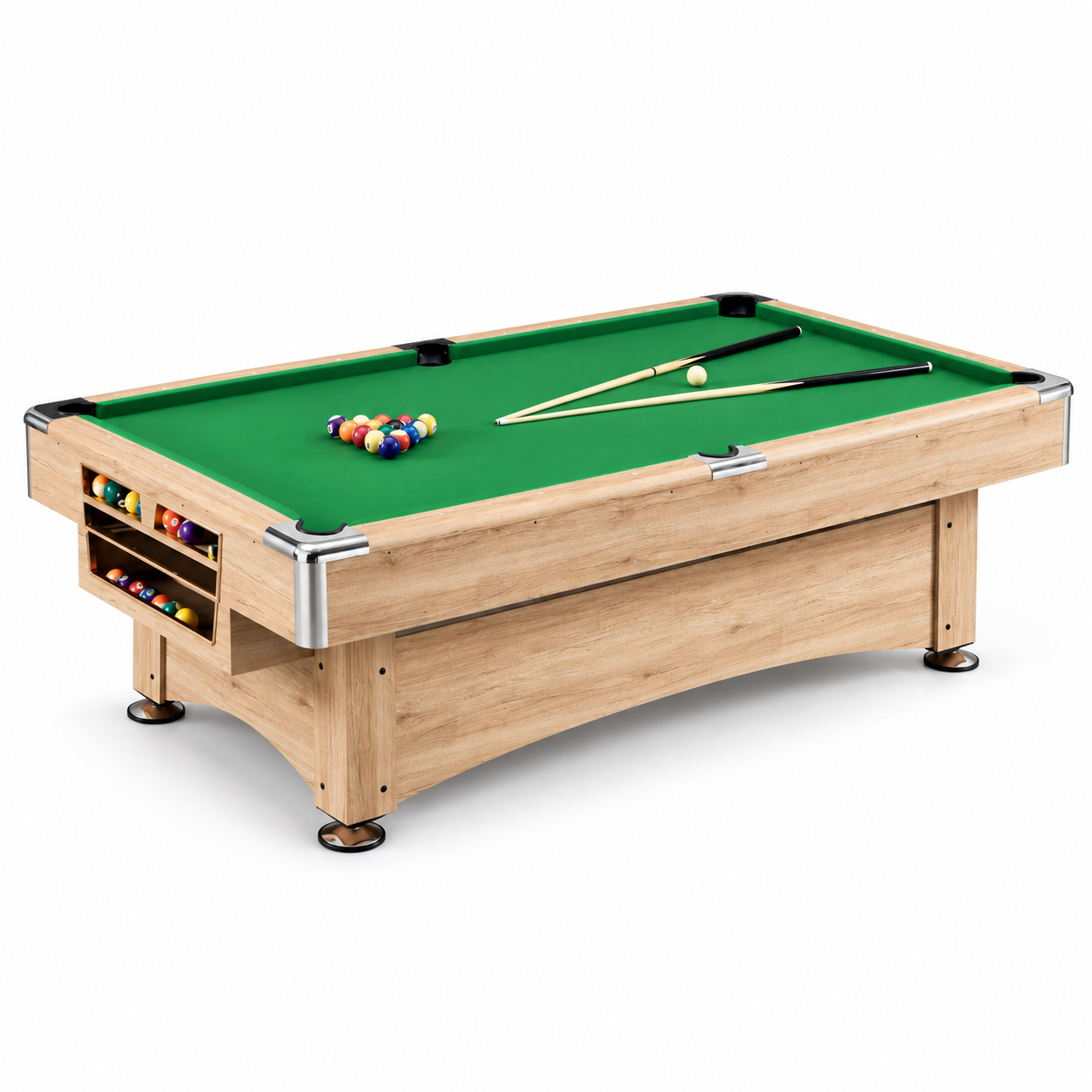 Hudson Pool Table with Ball Return - Wood | Melbourne Factory Outlet Budget Model