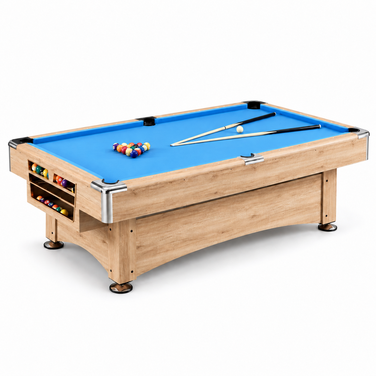 Hudson Pool Table with Ball Return - Wood | Melbourne Factory Outlet Budget Model