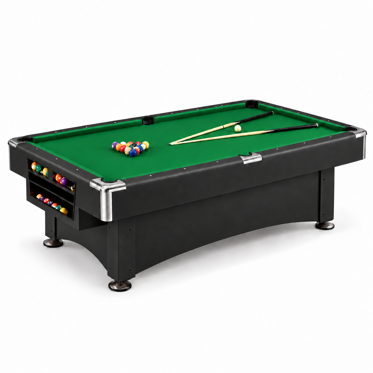 Hudson Pool Table with Ball Return - Black | Melbourne Factory Outlet Budget Model