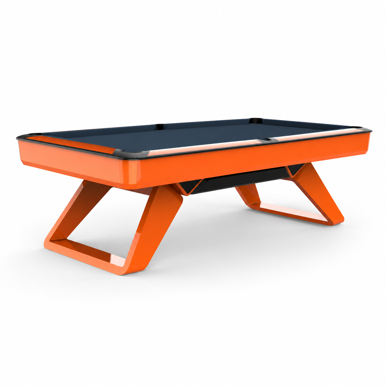 J009 9FT Slate Pool Table | Commercial 9-Ball Pool Table – Custom Made-Orange
