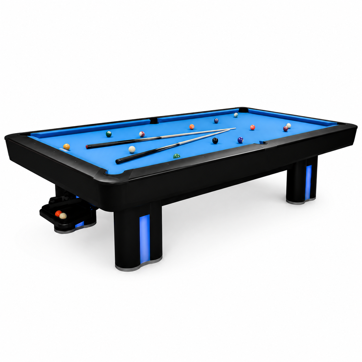 J010 9FT Slate Pool Table with Light | Commercial 9-Ball Pool Table – Custom Made