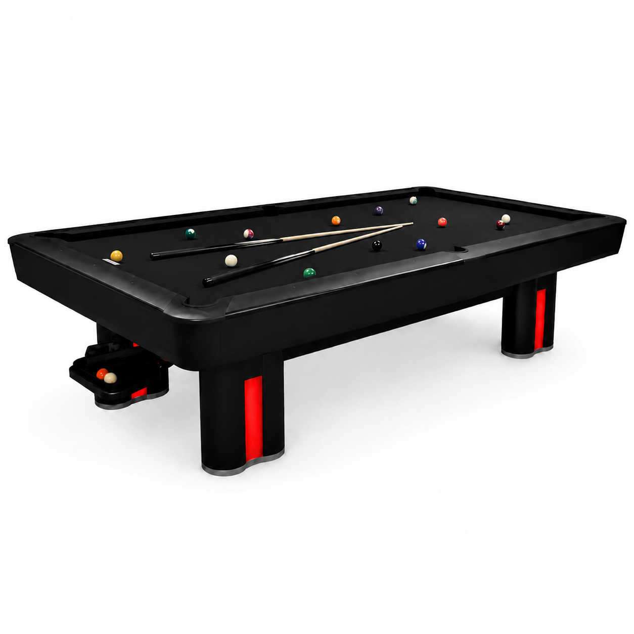 J010 9FT Slate Pool Table with Light | Commercial 9-Ball Pool Table – Custom Made