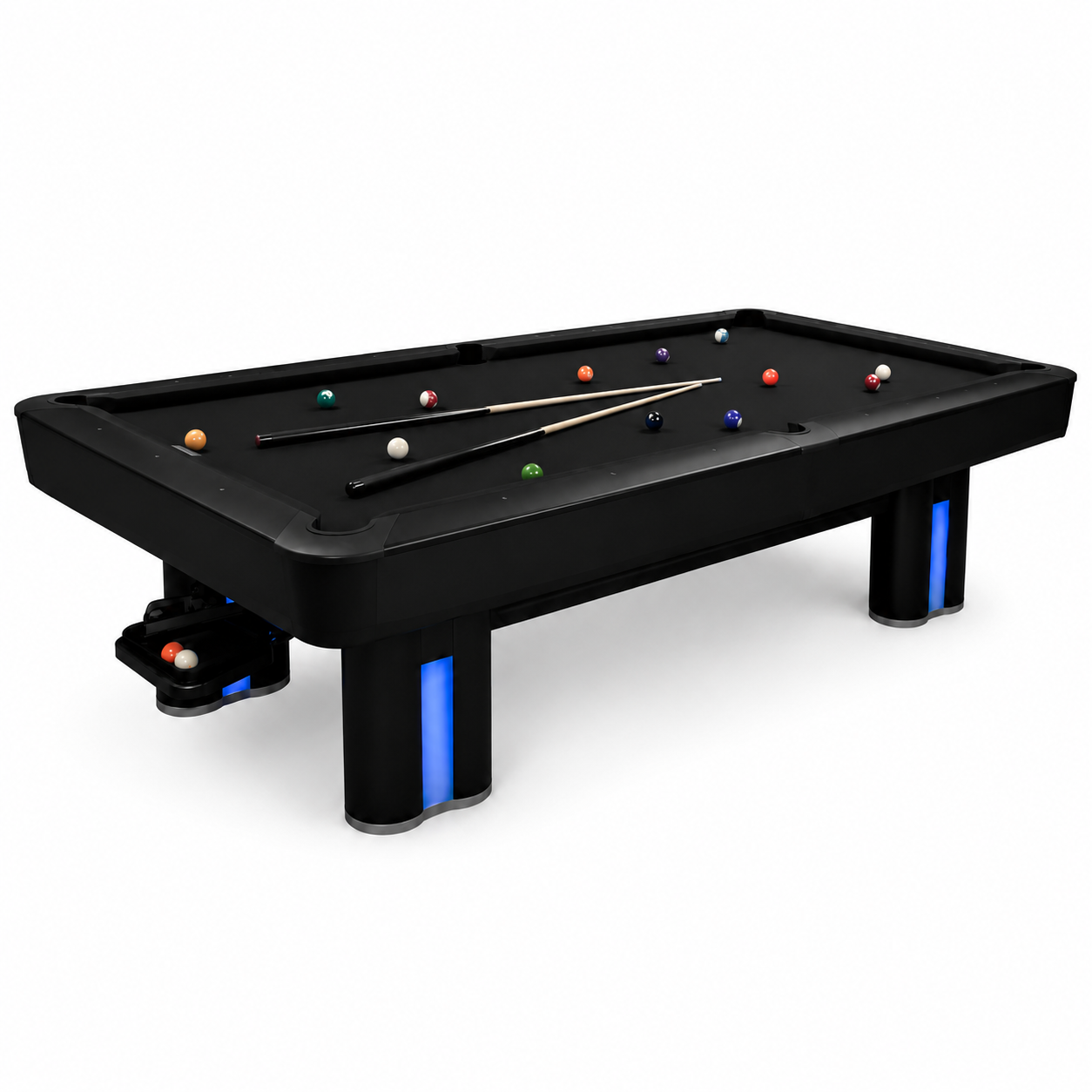 J010 9FT Slate Pool Table with Light | Commercial 9-Ball Pool Table – Custom Made