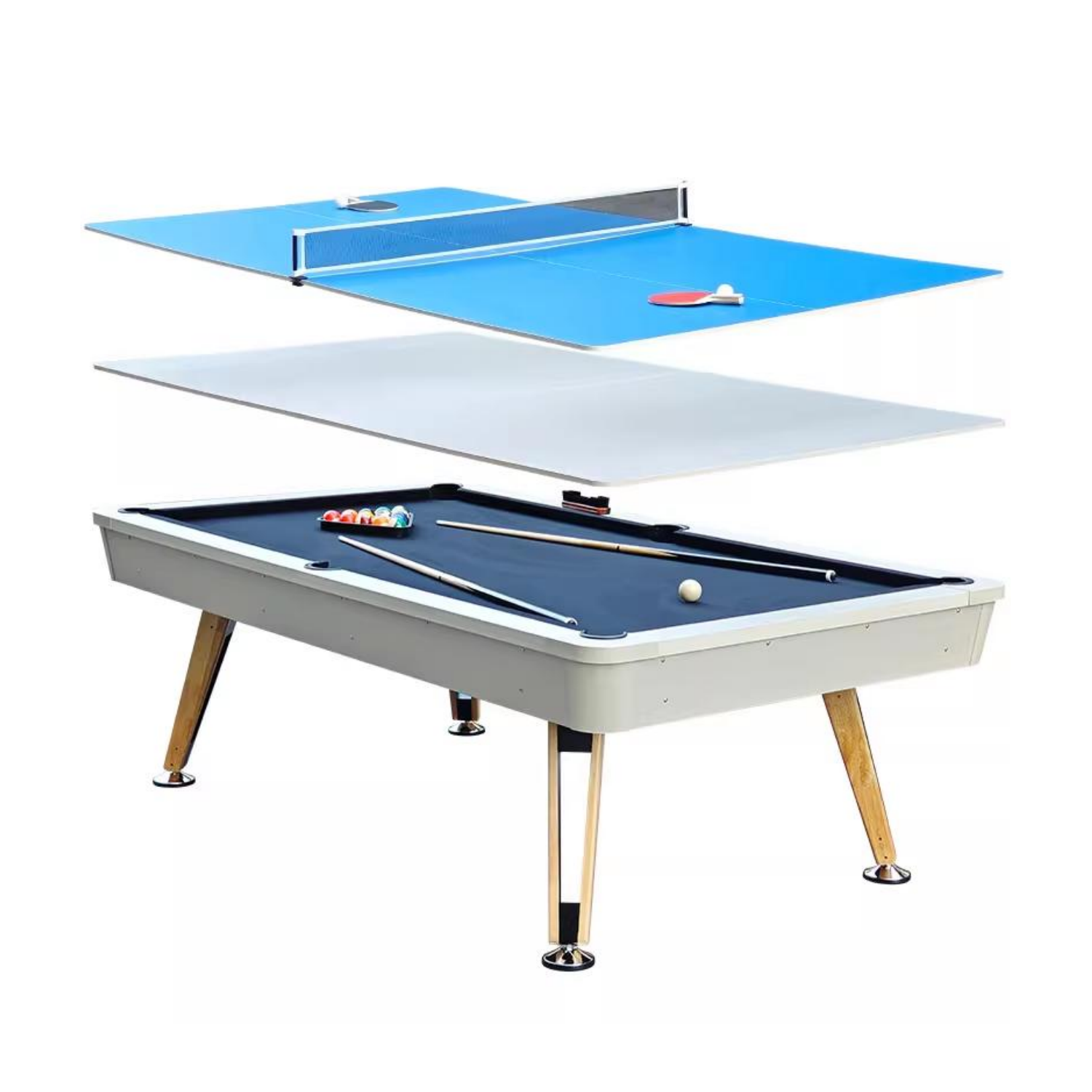 Lorne Dining Pool Table - 7FT 3IN1 (Black Felt)