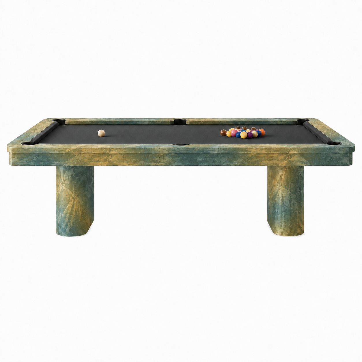 Oakridge Luxury Pool Table | Irudescent Feather Lacquer Artistry - Custom Made